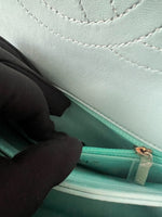 将图片加载到图库查看器，Chanel Trendy CC Small Chevron Sky Blue Lambskin Gold-tone Hardware

