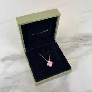 Van Cleef and Arpels VCA Holiday Pendant, Vintage Alhambra Pink Sevres