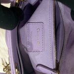 将图片加载到图库查看器，Christian Dior My Lady ABCDior Small Lilac Lambskin, Gold-tone Hardware - Small
