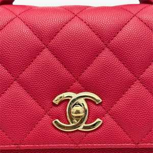 Chanel Business Affinity Small, Strawberry Red Grained Calfskin - Caviar, Gold-tone Hardware