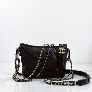 Chanel Gabrielle Small Black Calfskin Mixed Hardware