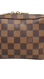 Load image into Gallery viewer, Louis Vuitton Geronimo Waist Bag Damier Ebene Gold-tone
