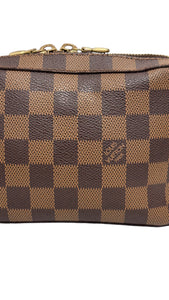 Louis Vuitton Geronimo Waist Bag Damier Ebene Gold-tone