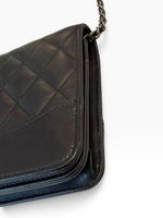 Load image into Gallery viewer, Chanel Gabrielle Quilted Wallet on Chain, Black Calfskin, Mixed-tone Hardware
