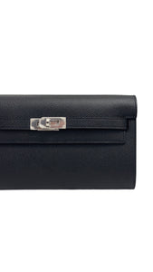 Hermes Kelly To Go Black Epsom Leather Palladium Hardware