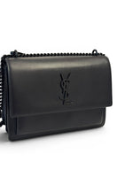 Load image into Gallery viewer, Saint Laurent Sunset Medium – All Black Calfskin Black Hardware
