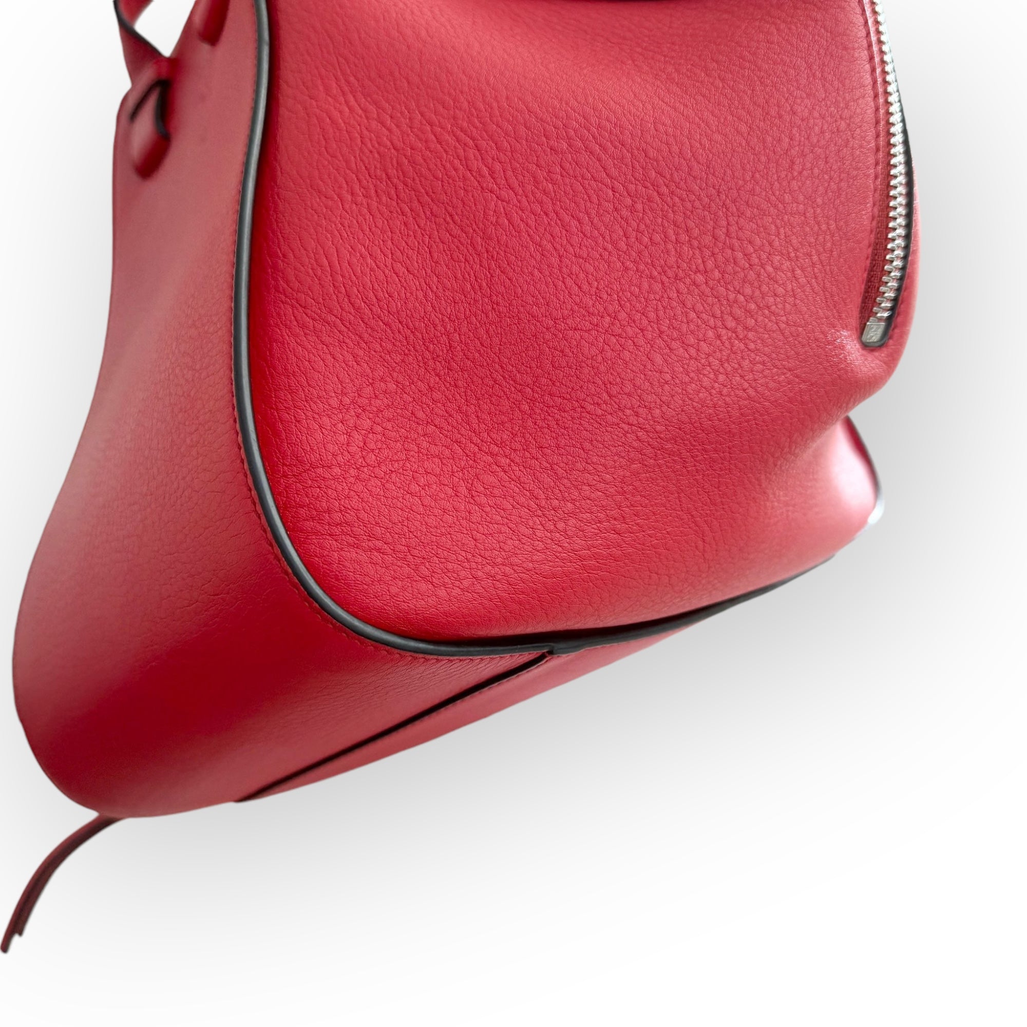 Loewe Hammock Bag Small, Red Grained Calfskin, Gold-tone Hardware