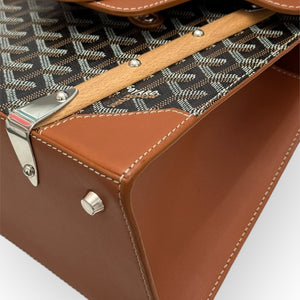 Goyard Saigon PM Tan/Black Gold-Tone Hardware