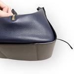 Charger l&#39;image dans la galerie, Loewe Hammock Bag Small, Chocolate and Navy Grained Calfskin, Gold-tone Hardware
