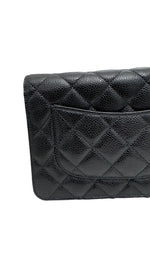 将图片加载到图库查看器，Chanel Classic Wallet on Chain Black Caviar Gold-tone Hardware
