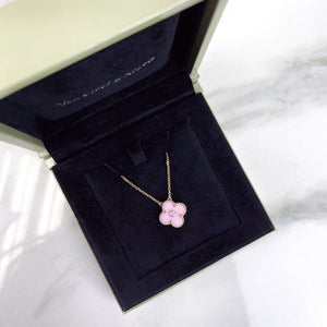 Van Cleef and Arpels VCA Holiday Pendant, Vintage Alhambra Pink Sevres