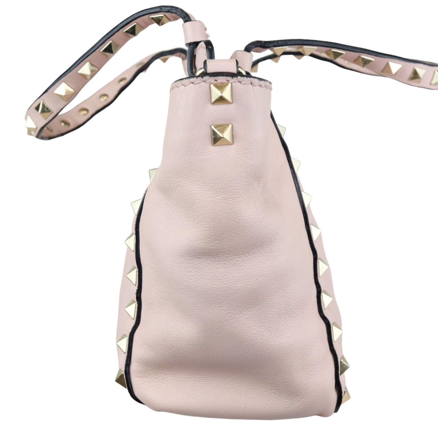 VALENTINO Rockstud Tote Small Vitello Beige Pink LGHW