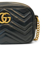 Load image into Gallery viewer, Gucci GG Marmont Camera Bag Mini - Black Calfskin Gold-tone Hardware
