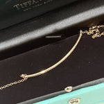 将图片加载到图库查看器，Tiffany &amp; Co Smile Bracelet Diamonds Rose Gold
