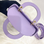 将图片加载到图库查看器，Christian Dior My Lady ABCDior Small Lilac Lambskin, Gold-tone Hardware - Small
