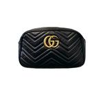 Load image into Gallery viewer, GUCCI GG Marmont Camera Bag Shoulder Small Calfskin Black GHW
