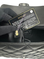 将图片加载到图库查看器，Chanel Easy Carry Flap Bag Black Lambskin Silver-tone Hardware
