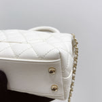Load image into Gallery viewer, Chanel Coco Handle Mini White Caviar Gold-tone Hardware
