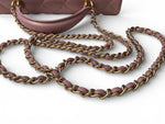 将图片加载到图库查看器，Chanel Mini Top Handle Iridescent Pink Lambskin Gold-tone Hardware
