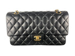 Load image into Gallery viewer, Chanel Timeless Classic Medium Double Flap Black Lambskin Gold Hardware
