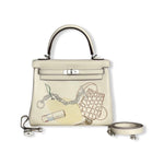 Load image into Gallery viewer, Hermes Kelly 25 Special Edition In and Out Retourne in Nata Swift Leather and Palladium Hardware
