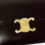 将图片加载到图库查看器，Celine Triomphe Classique Black Gold-tone Hardware
