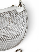 将图片加载到图库查看器，Chanel Half Moon Mesh Bag Ivory Lambskin Gold-tone Hardware
