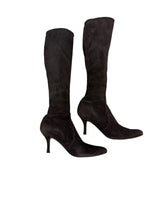将图片加载到图库查看器，Stuart Weitzman Brown Suede Leather Boots, Size 6 EU
