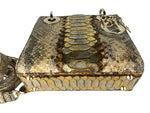 将图片加载到图库查看器，Lady Dior mini gold snakeskin, with gold hdw
