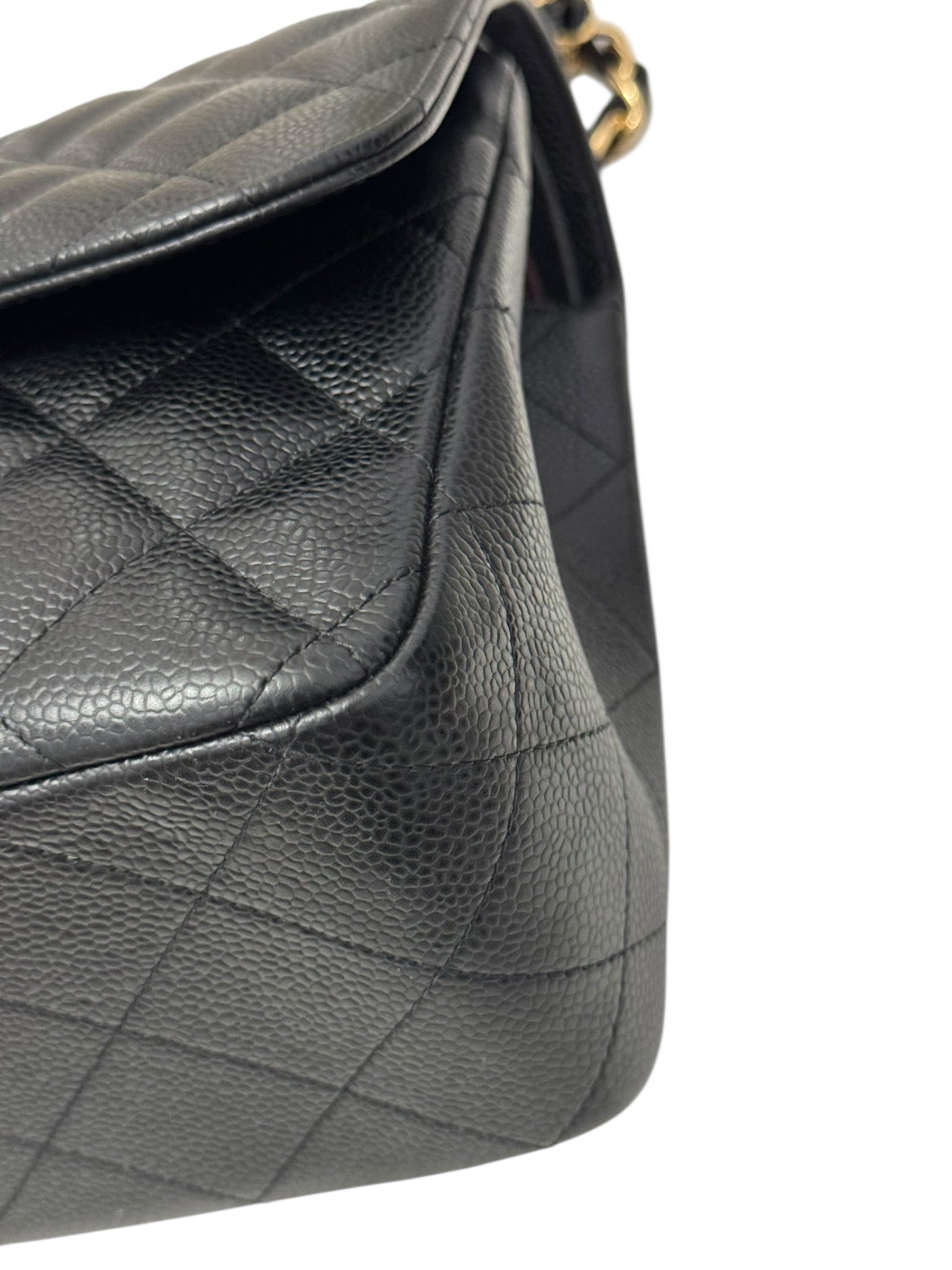 Chanel Timeless Classic Jumbo Black Caviar Gold-tone Hardware
