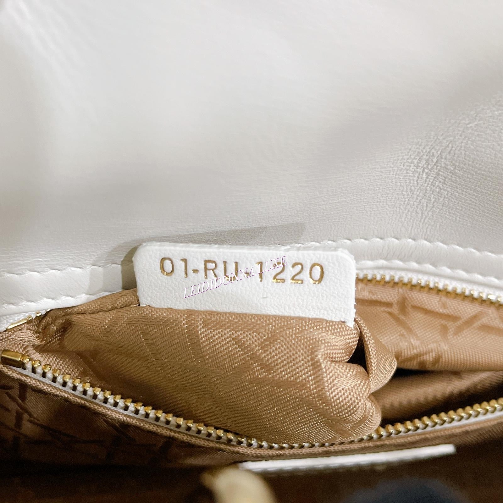 Christian Dior My Lady ABCDior Small White Lambskin Gold-tone Hardware