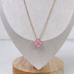 Charger l'image dans la galerie, Van Cleef and Arpels VCA Holiday Pendant, Vintage Alhambra Diamond, Pink Sevres, 18kt Gold
