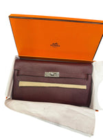 将图片加载到图库查看器，Hermès Kelly To Go Bordeaux Veau Togo Leather Palladium Hardware
