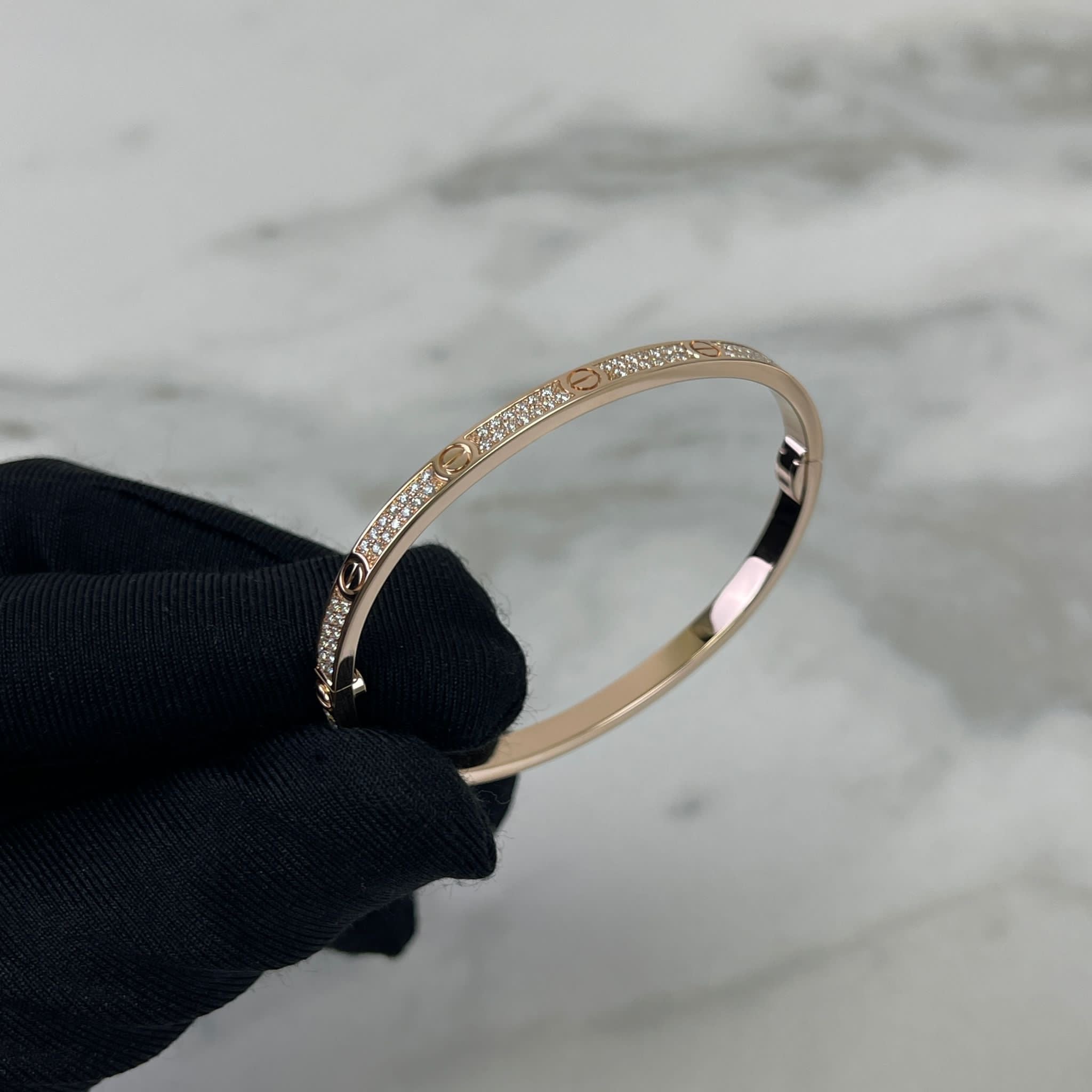 Cartier Love Bracelet Diamond Pavé, Rose Gold