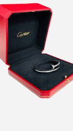 将图片加载到图库查看器，Cartier Classic Juste Un Clou Bracelet White Gold Size 15
