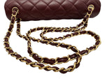 Load image into Gallery viewer, Chanel Timeless Classic Jumbo Burgundy Lambskin Gold-tone Hardware
