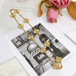 Load image into Gallery viewer, Van Cleef and Arpels VCA Vintage Alhambra 10 Motiff Necklace Guilloche Yellow Gold
