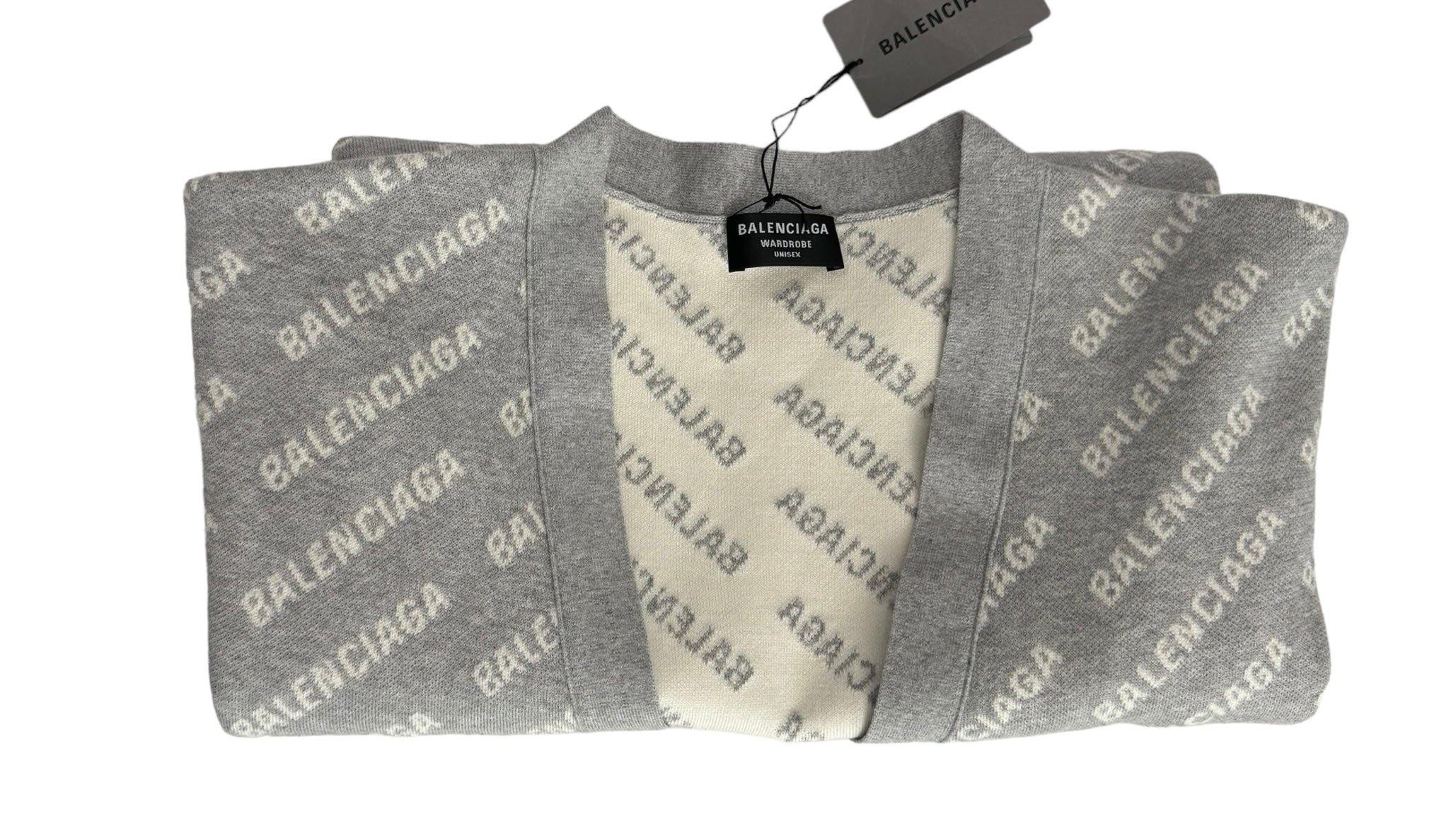 Balenciaga cardigan logo on sale