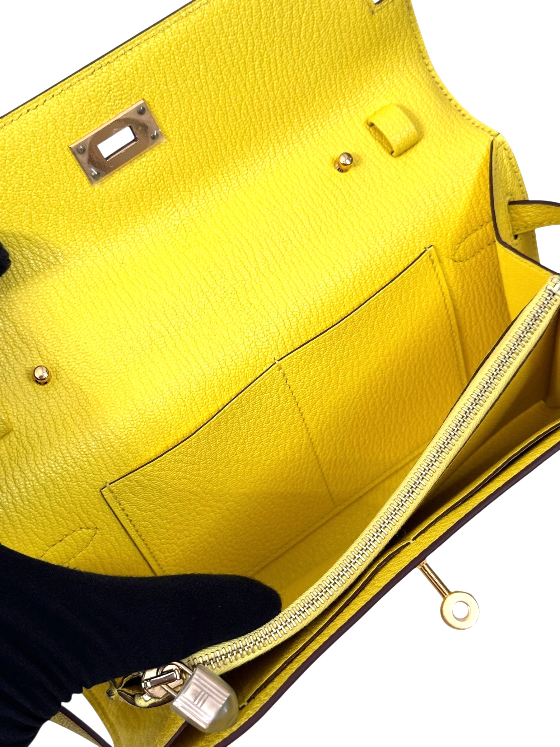 Hermes Kelly To Go Chevre 24kt Gold-plated Hardware