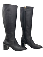 将图片加载到图库查看器，Stuart Weitzman Yuliana 60 Knee-High Zip Boots, Black Nappa Leather, Size US 7B/EU 37.5
