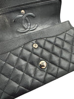 Load image into Gallery viewer, Chanel Timeless Classic Medium M/L Black Caviar Silver-tone Hardware
