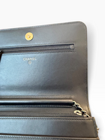 Load image into Gallery viewer, Chanel Gabrielle Quilted Wallet on Chain, Black Calfskin, Mixed-tone Hardware
