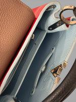 Load image into Gallery viewer, Louis Vuitton LV Capucine BB - Red, Blue, Taupe, Silver-tone Hardware
