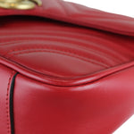 Charger l&#39;image dans la galerie, GUCCI GG Marmont Small Calfskin Matelasse Red GHW
