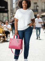 Load image into Gallery viewer, Christian Dior Lady Dior Pink Exotic Leather, Gold-tone Hardware
