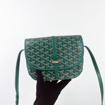 Load image into Gallery viewer, Goyard Belvedere PM Green Goyardine Canvass Palladium Hardware
