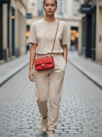 Load image into Gallery viewer, Chanel Classic Mini Rectangle Red Caviar Silver-tone Hardware
