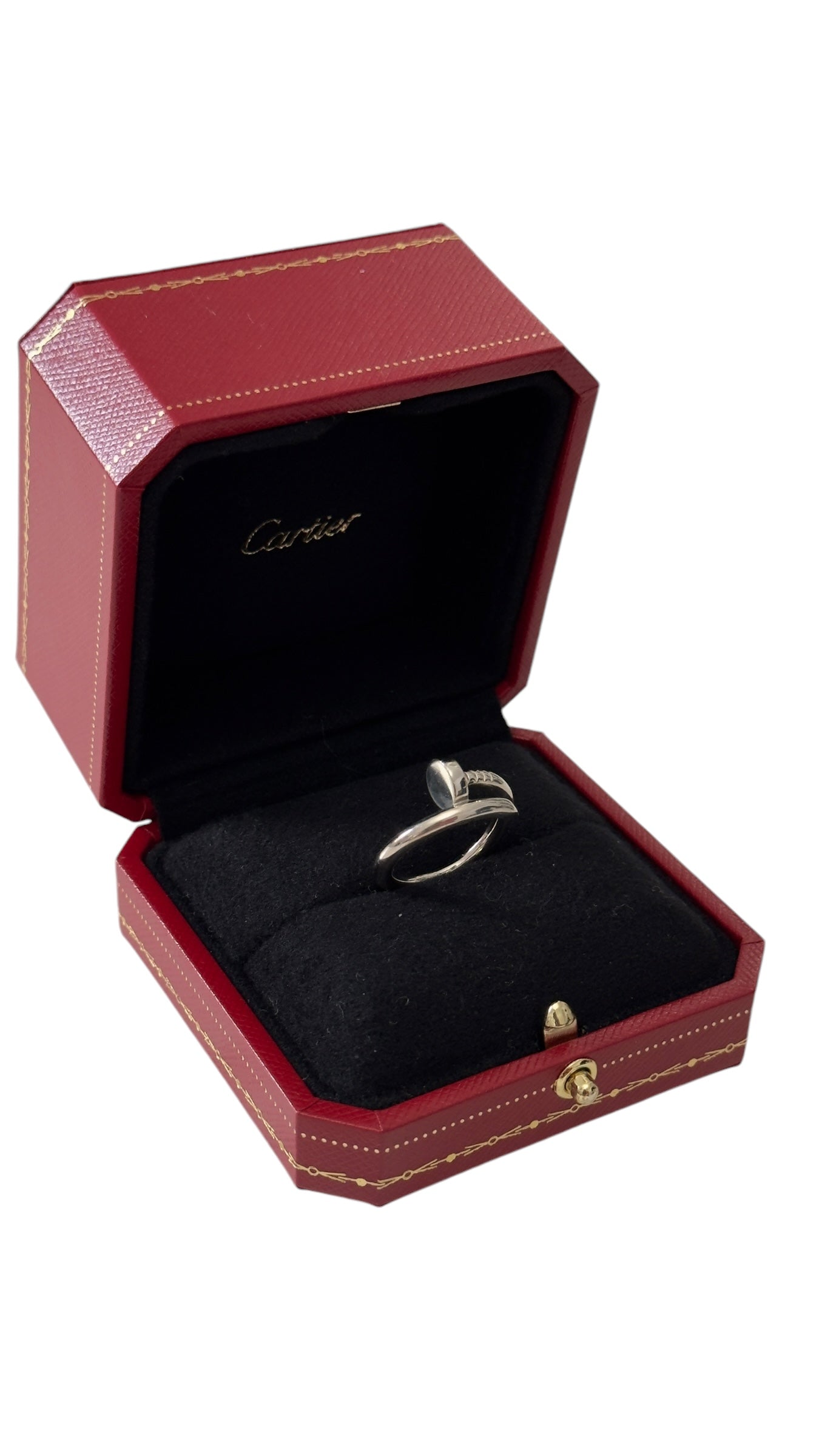 Cartier Classic Juste Un Clou Ring White Gold Size 54/6.5