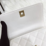 Load image into Gallery viewer, Chanel Coco Handle Mini White Caviar Gold-tone Hardware
