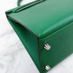 Charger l&#39;image dans la galerie, Hermes Kelly Sellier 32 Vert Vertigo Epsom Palladium Hardware
